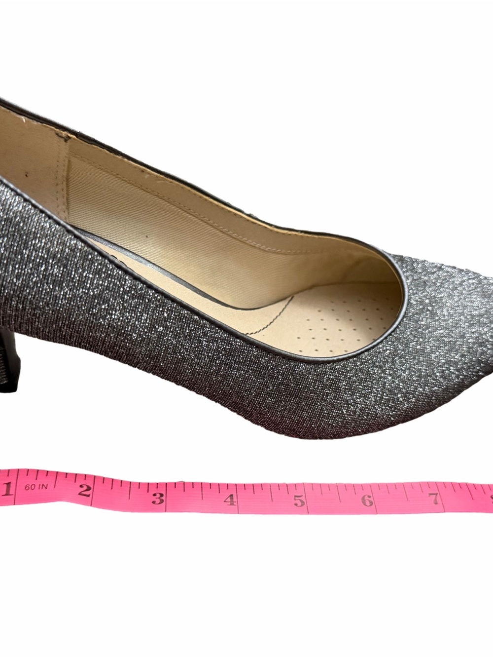 NWT Life Stride|Silver Glitter Mid-Heel Pump|Size 8.5 - Picture 5 of 8
